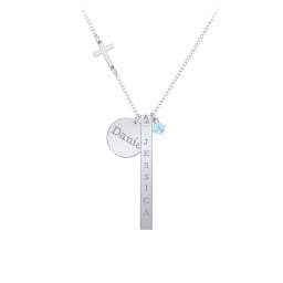 Milestone Necklace with Cross Charm