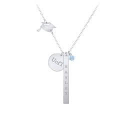 Milestone Necklace with Graduation Hat Charm