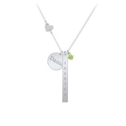 Milestone Necklace with Heart Charm