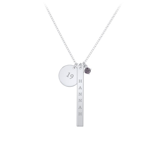 Milestone Necklace – Sterling Silver with Alexandrite