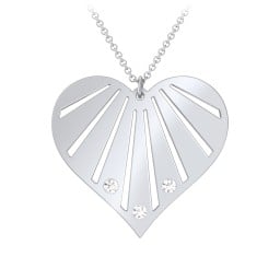 Engravable Heart Necklace with 2-7 Birthstones