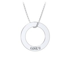 Engravable Circle Necklace