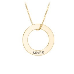 Engravable Circle Necklace