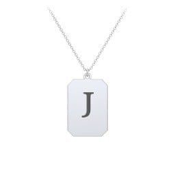 Engravable Tag Charm Necklace