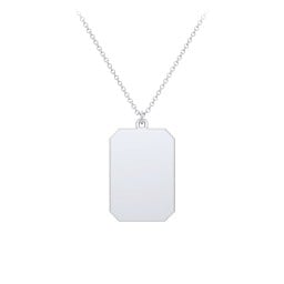 2 Engravable Tag Charm Necklace