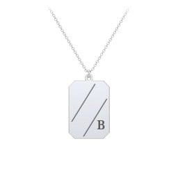 3 Engravable Tag Charm Necklace