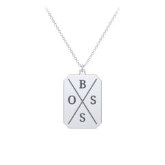 4 Engravable Tag Charm Necklace