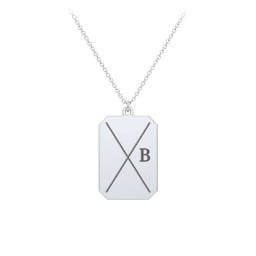 4 Engravable Tag Charm Necklace