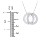 Engraved 2 Interlocking Russian Rings Necklace – Vermeil