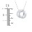 Engraved 3 Interlocking Russian Rings Necklace – Sterling Silver