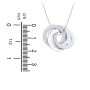 Engraved 4 Interlocking Russian Rings Necklace