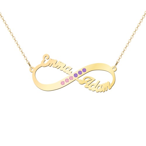 Infinity Name Necklace with Accents