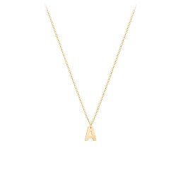 Initial Necklace with 1 Letter - Modern in 18K Gold Plated Silver