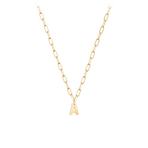 Initial Necklace with 1 Letter - Modern