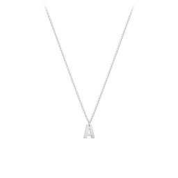 Initial Necklace with 1 Letter - Modern in 925 Sterling Silver