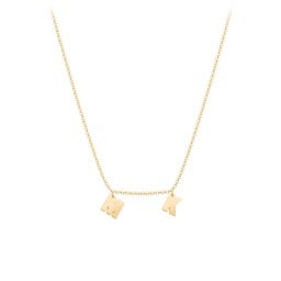 Initial Necklace with 2 Letters - Modern