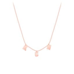 Initial Necklace with 3 Letters - Modern