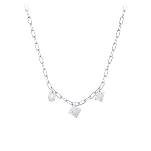 Initial Necklace with 3 Letters - Modern