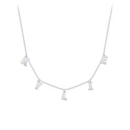Initial Necklace with 5 Letters - Modern