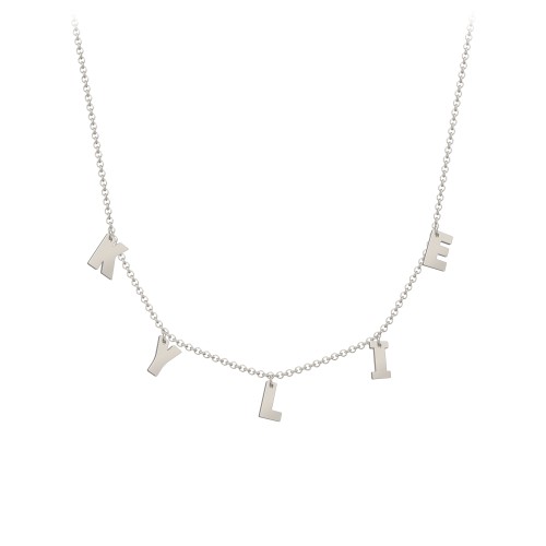 Initial Necklace with 5 Letters - Modern