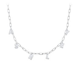 Initial Necklace with 6 Letters - Modern