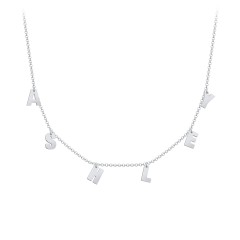 Initial Necklace with 6 Letters - Modern – Sterling Silver