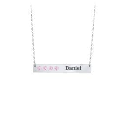 4 Engravable Birthstone Bar Necklace
