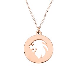 Leo Zodiac Sign Cutout Disc Necklace