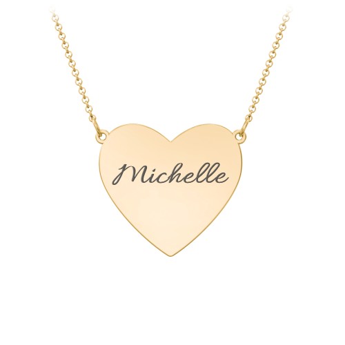 Call It A Crush Heart Necklace – 18K Gold Plated Silver
