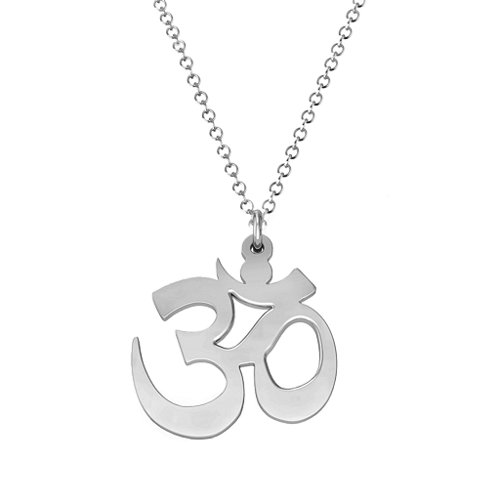 Good Vibes Only Om Necklace – Sterling Silver