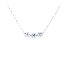 Engravable Initial 3 Disc Pendant