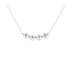 Engravable Initial 4 Disc Pendant
