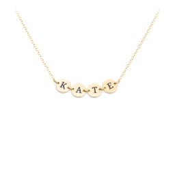 Engravable Initial 4 Disc Pendant