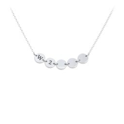 Engravable Initial 5 Disc Pendant