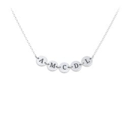 Engravable Initial 5 Disc Pendant
