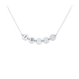 Engravable Initial 5 Disc Pendant