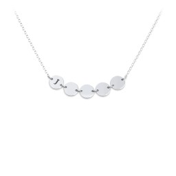 Engravable Initial 5 Disc Pendant