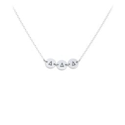 Engravable Initial 3 Disc Sorority Pendant