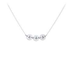 Engravable Initial 3 Disc Sorority Pendant – Sterling Silver