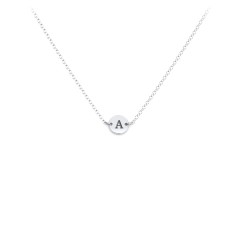 Engravable Initial Disc Pendant – 18K Gold Plated Silver