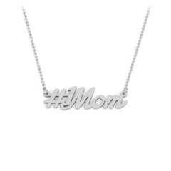 #1 Mom Name Necklace – Sterling Silver