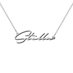 Personalised Signature Name Necklace – 18K Gold Plated Silver