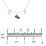 Initials Necklace with Double Heart Gemstones – 9kt Yellow Gold with Ruby and Blue Sapphire