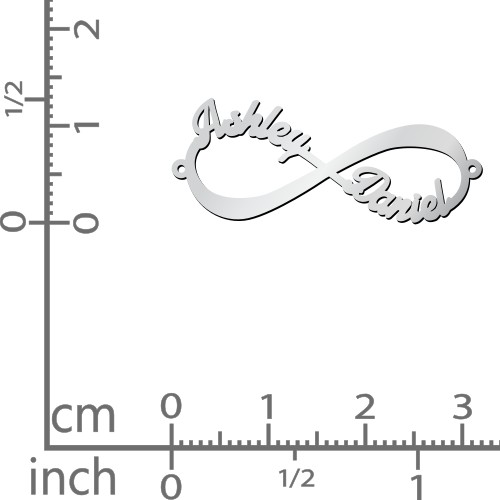 Infinite Love Name Bracelet – Sterling Silver