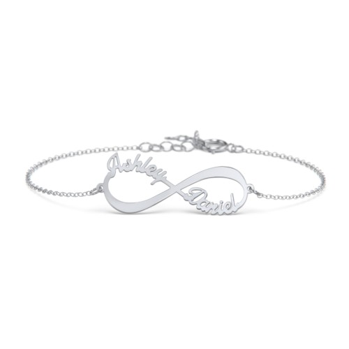 Infinite Love Name Bracelet – Sterling Silver