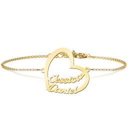 Written With Love Name Bracelet in 9K Solid Yellow Gold