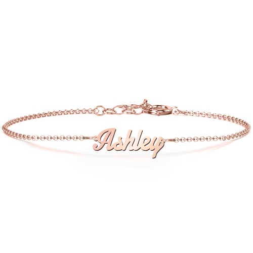 The Glamorous Name Bracelet – 9kt Rose Gold