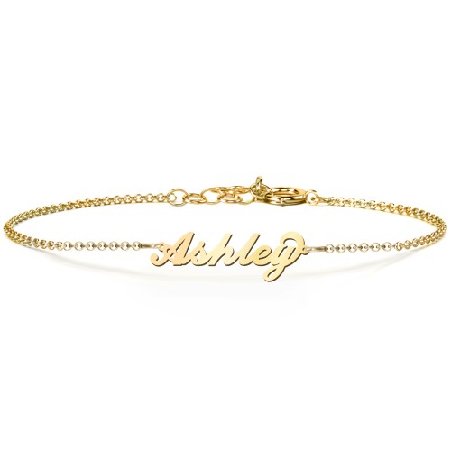 The Flourish Name Bracelet – 9kt Yellow Gold