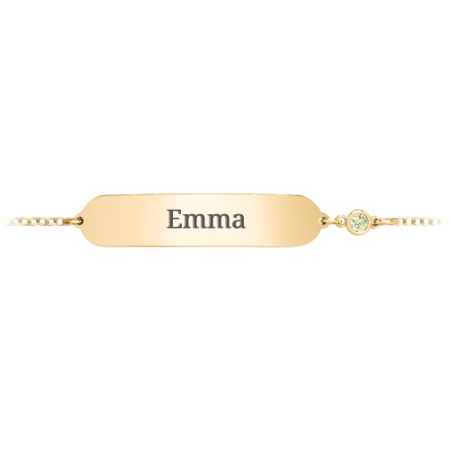 Kids and Baby Engravable Bracelet with Birthstone