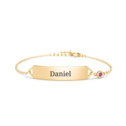 Kids and Baby Engravable Bracelet with Birthstone